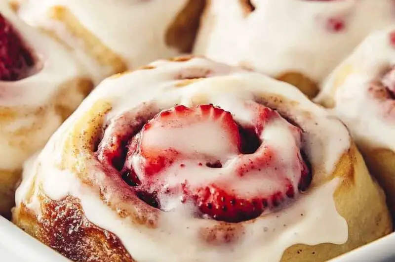 Strawberry Cheesecake Cinnamon Rolls