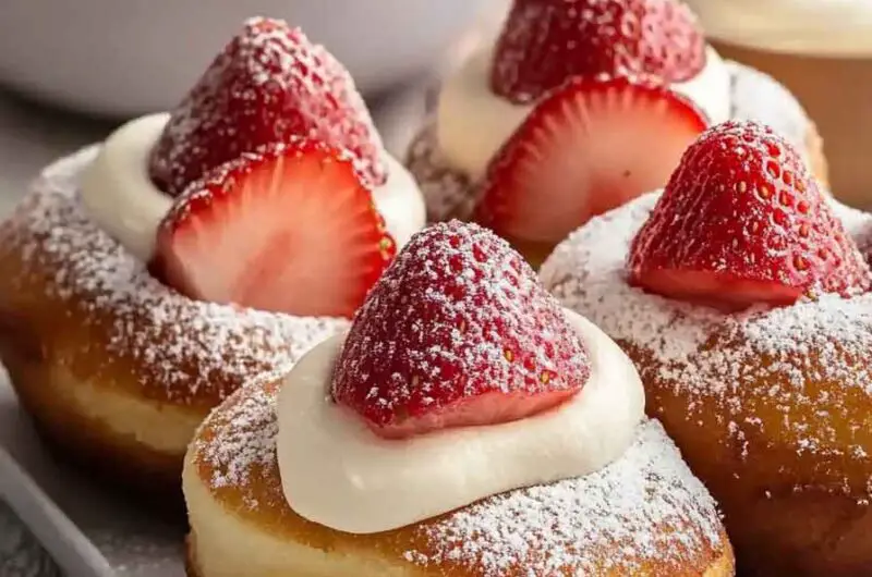 Strawberry Cheesecake Stuffed Donuts