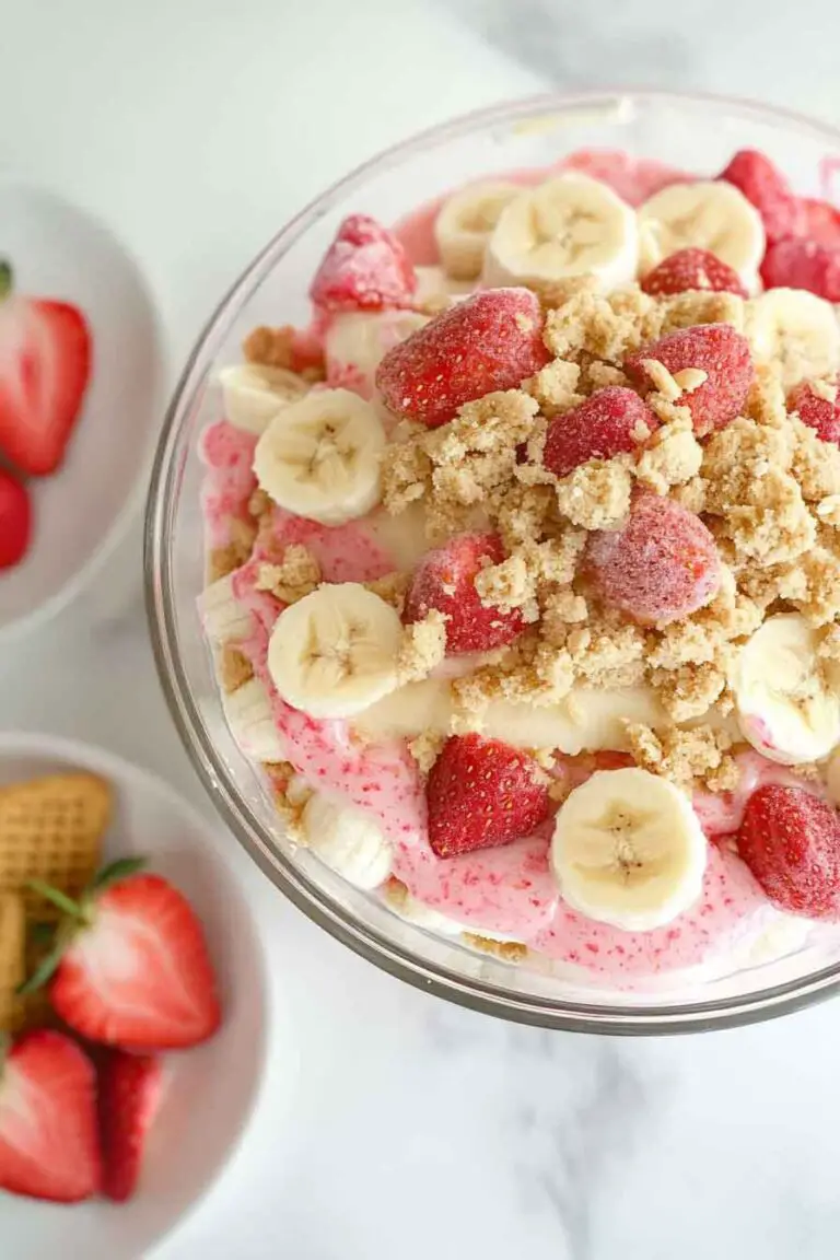 Strawberry Crunch Banana Pudding