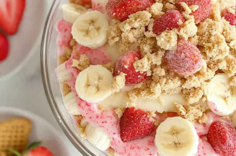 Strawberry Crunch Banana Pudding