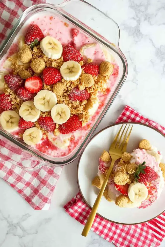 How to Make Strawberry Crunch Banana Pudding