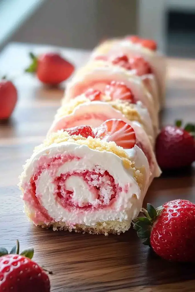 Strawberry Shortcake Cheesecake Rolls