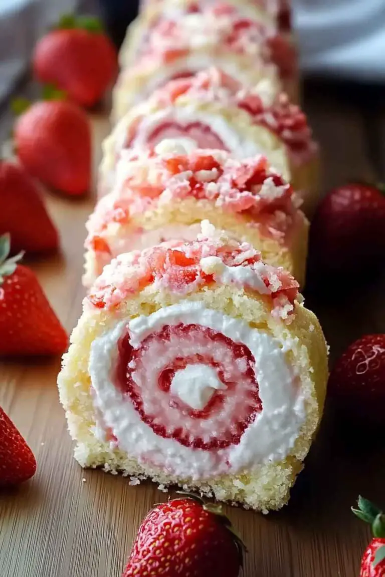 Strawberry Shortcake Cheesecake Rolls