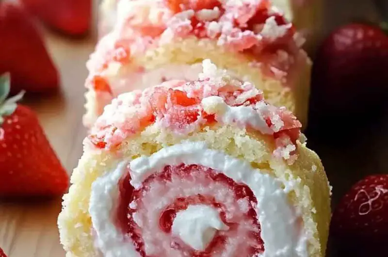 Strawberry Shortcake Cheesecake Rolls
