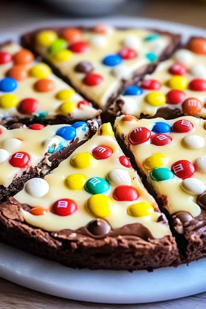 How to Make White Chocolate Brownie Pizza
