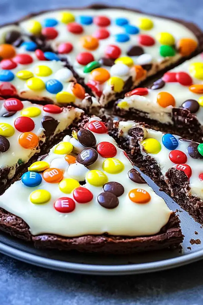 White Chocolate Brownie Pizza