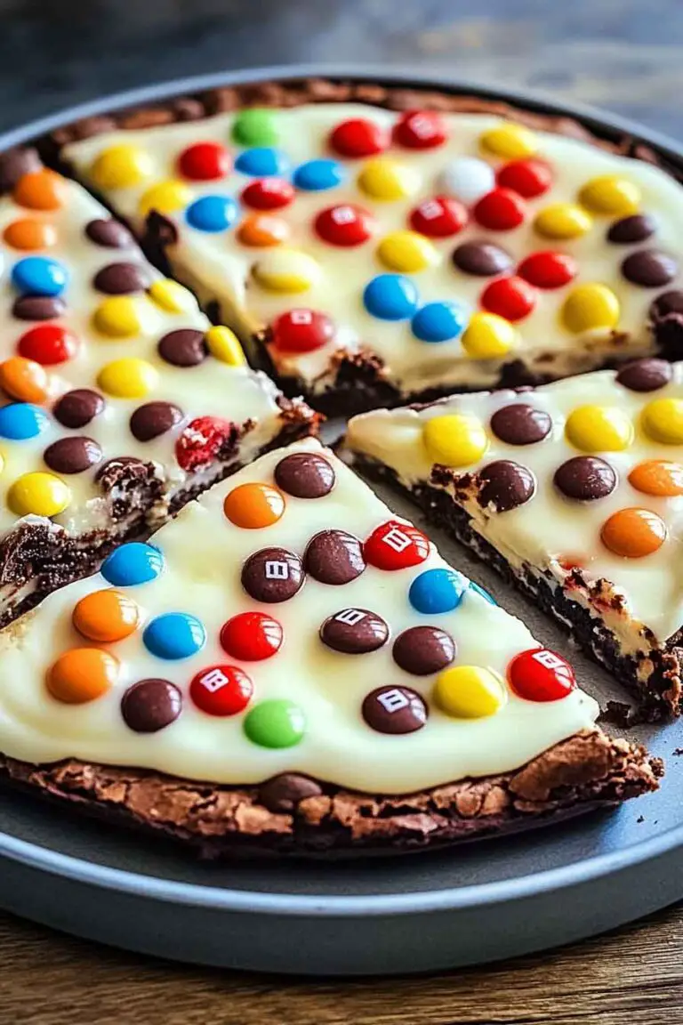 White Chocolate Brownie Pizza