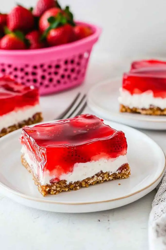 Strawberry Pretzel Squares