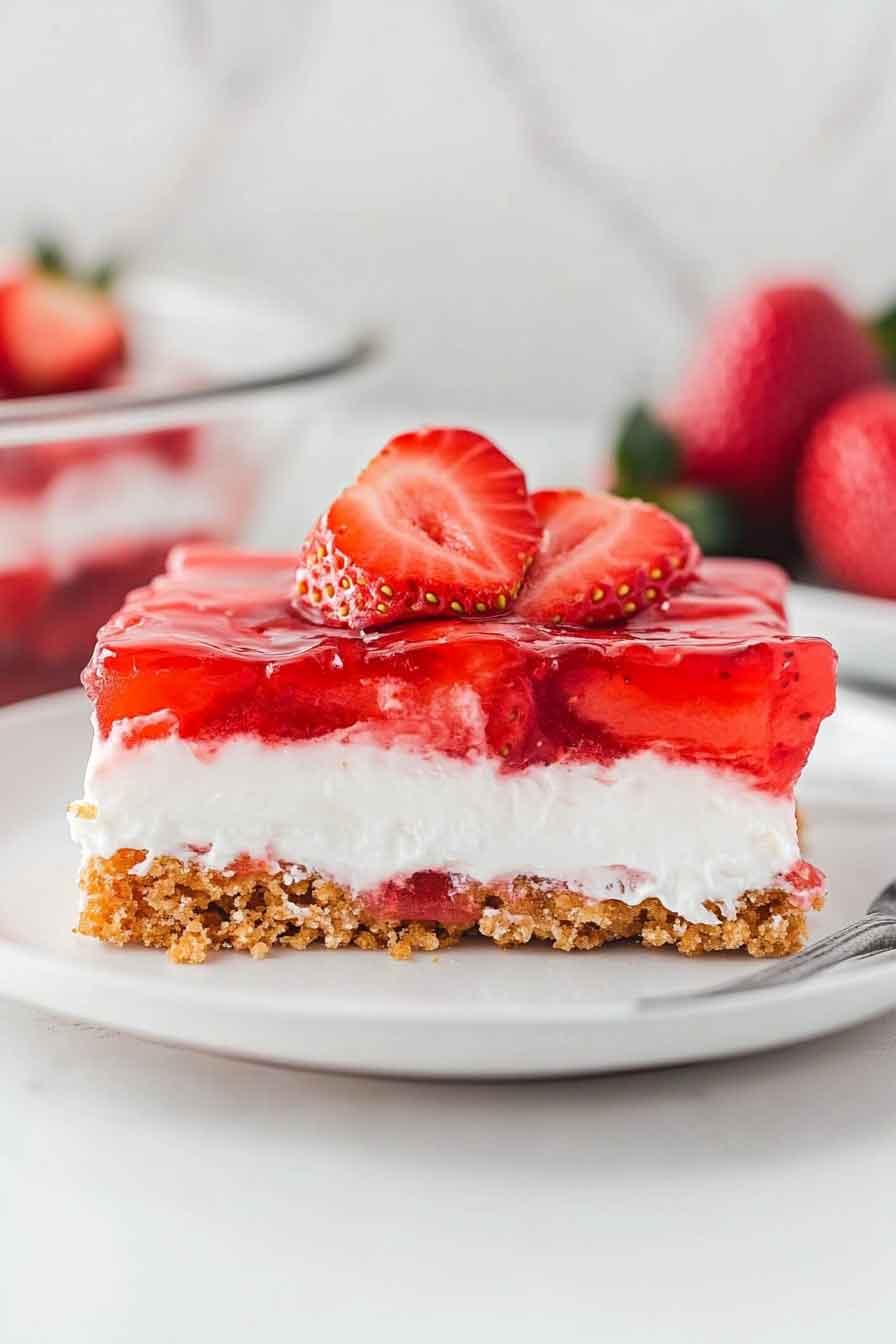 Strawberry Pretzel Squares