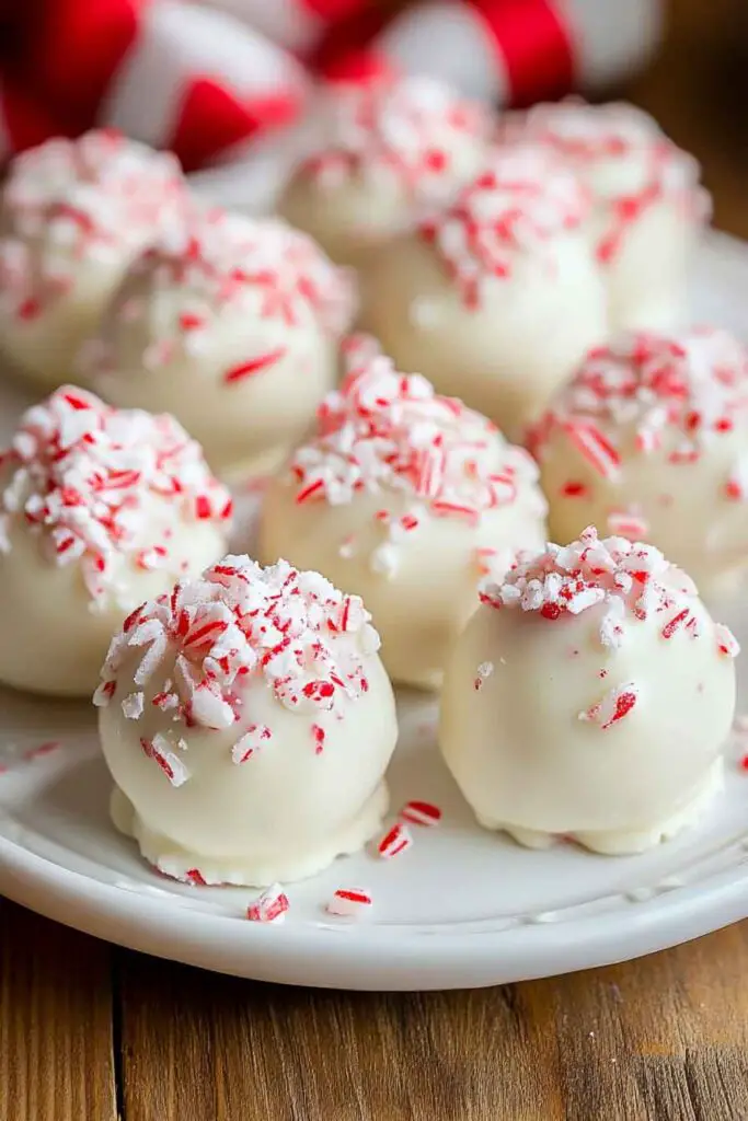 Ingredients for Peppermint Bark Snowballs