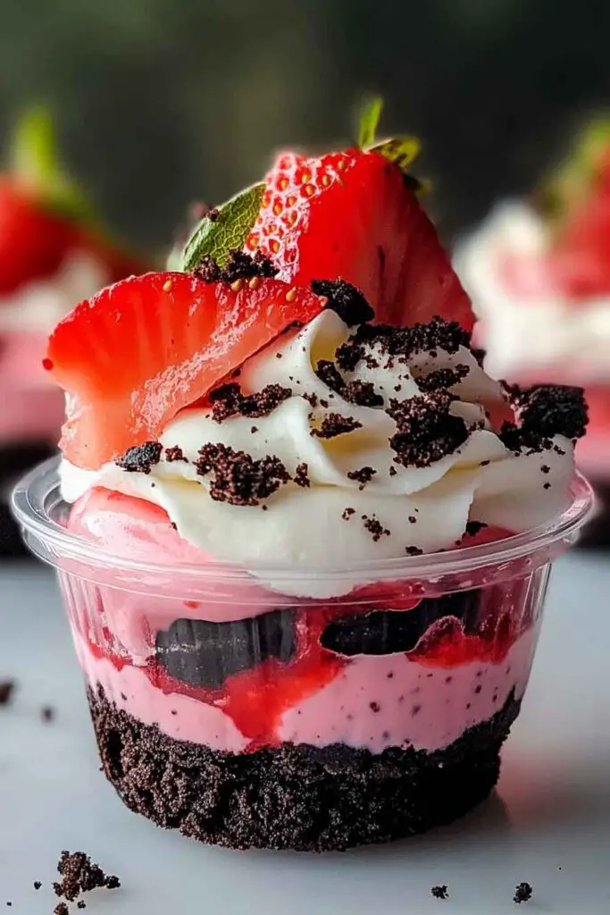 Strawberry Oreo Cups