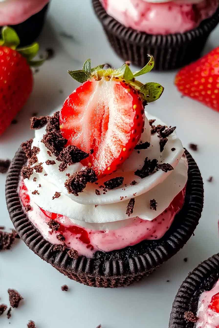 Strawberry Oreo Cups